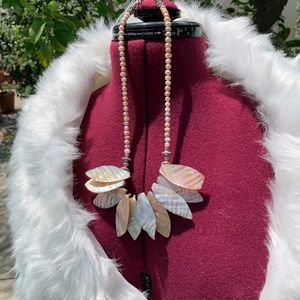 Genuine Abalone Shell Leaf/Rose Quartz